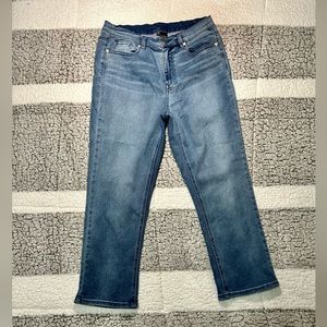 DG2 by Diane Gilman Infinity Stretch Tri-Fit Bootcut Blue Demin Jeans Size 10